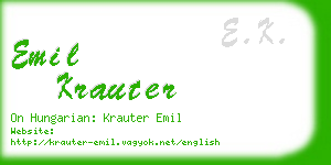emil krauter business card